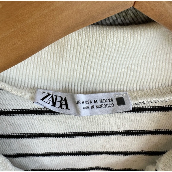 🍁Zara Black and Cream Lightweight Sweater Dress - Picture 6 of 8